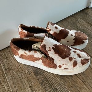 Cow print sneakers